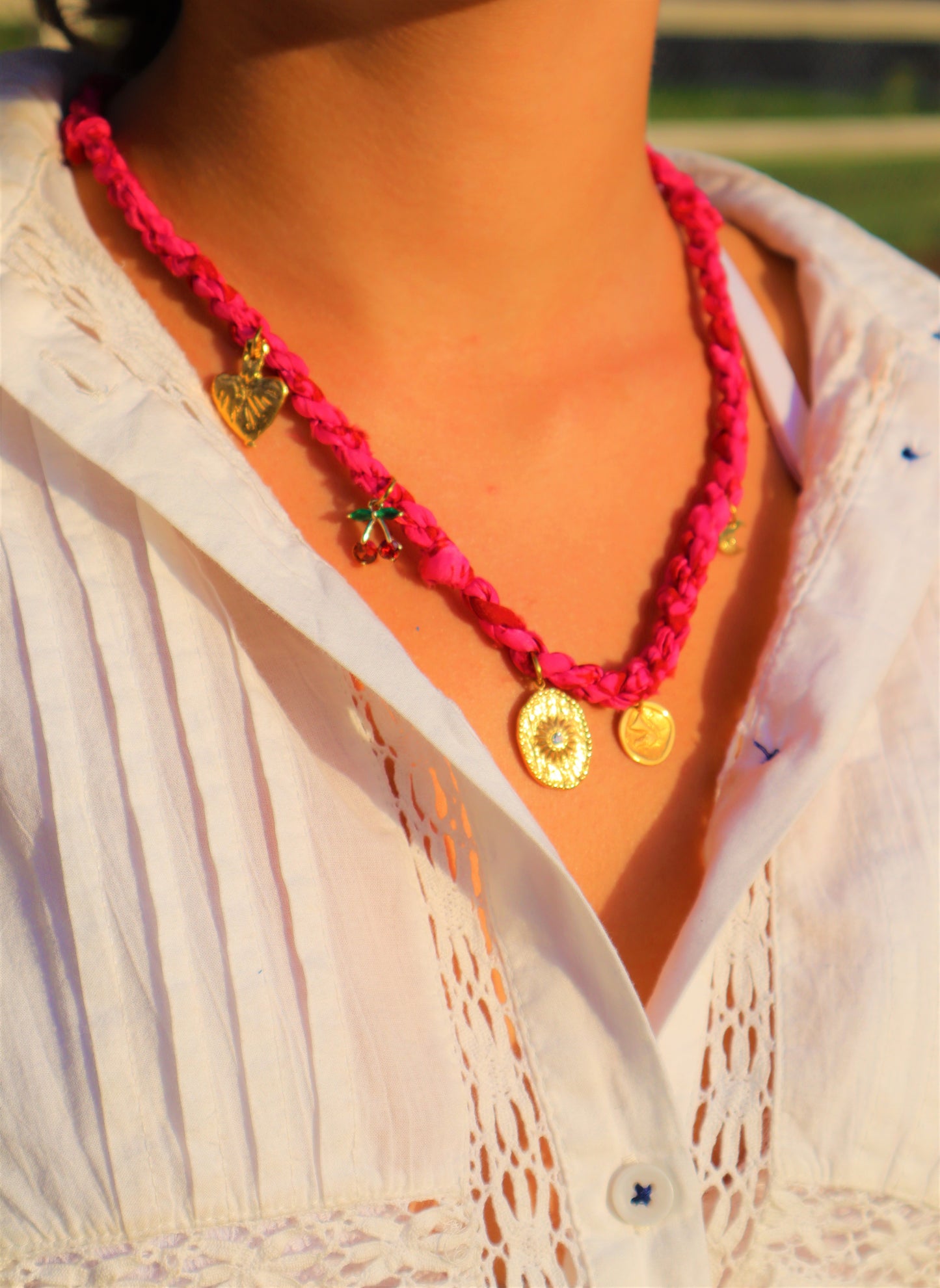 Collier Octobre rose