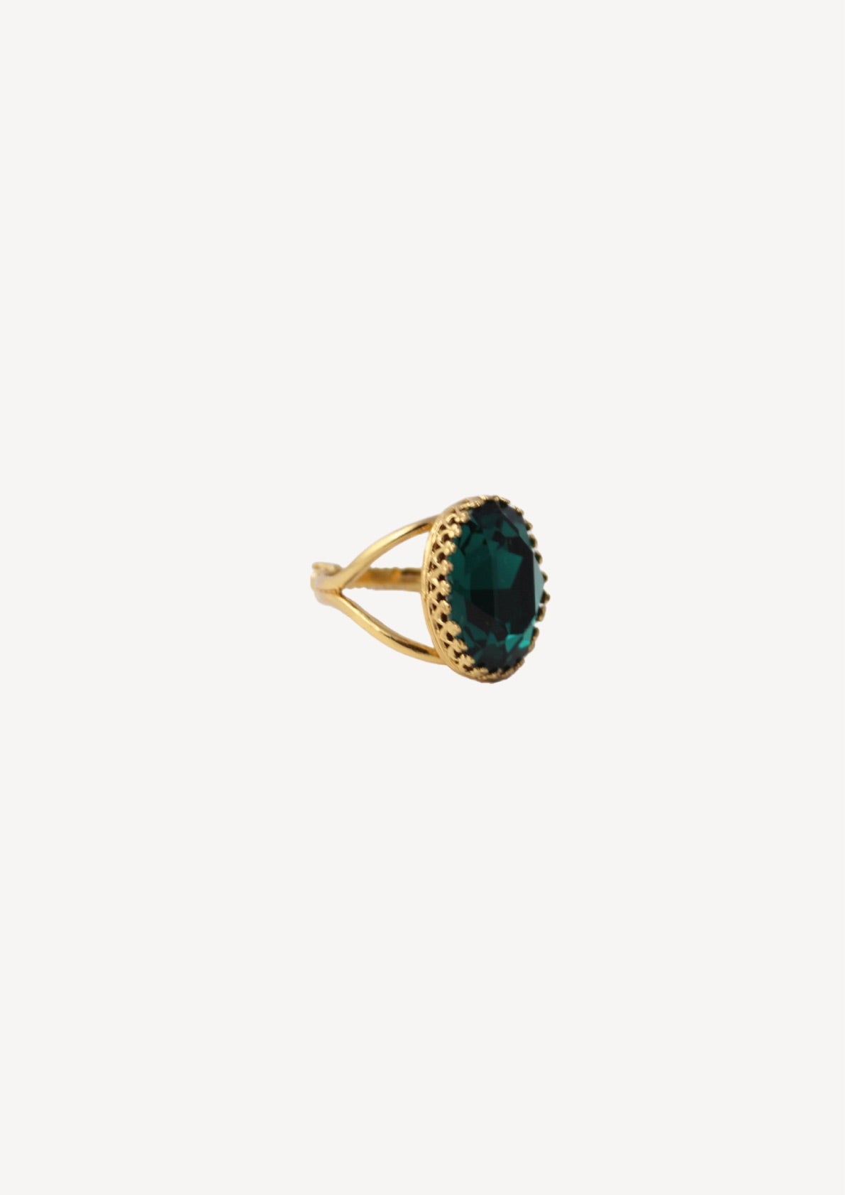 BAGUE ALEXANDRE DARK VERT MOUSSE