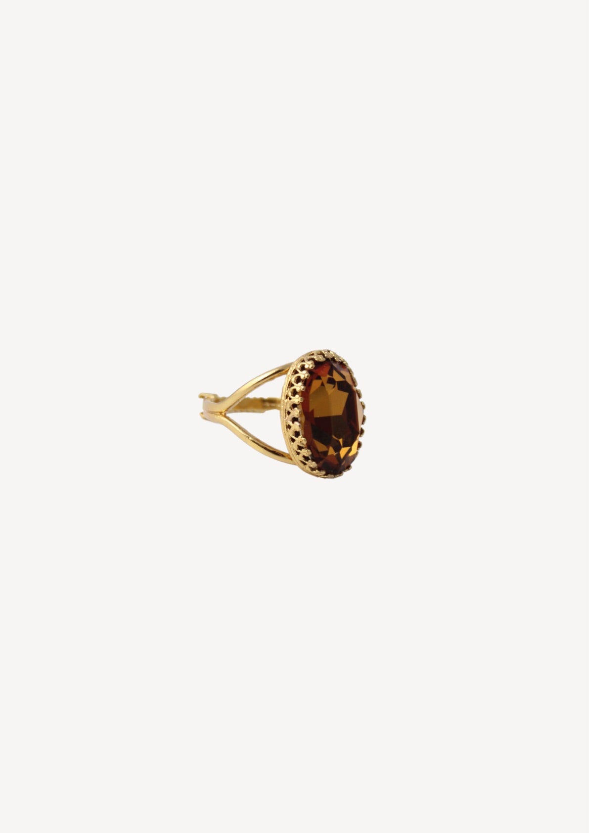 BAGUE ALEXANDRE TOPAZ FONCÉ