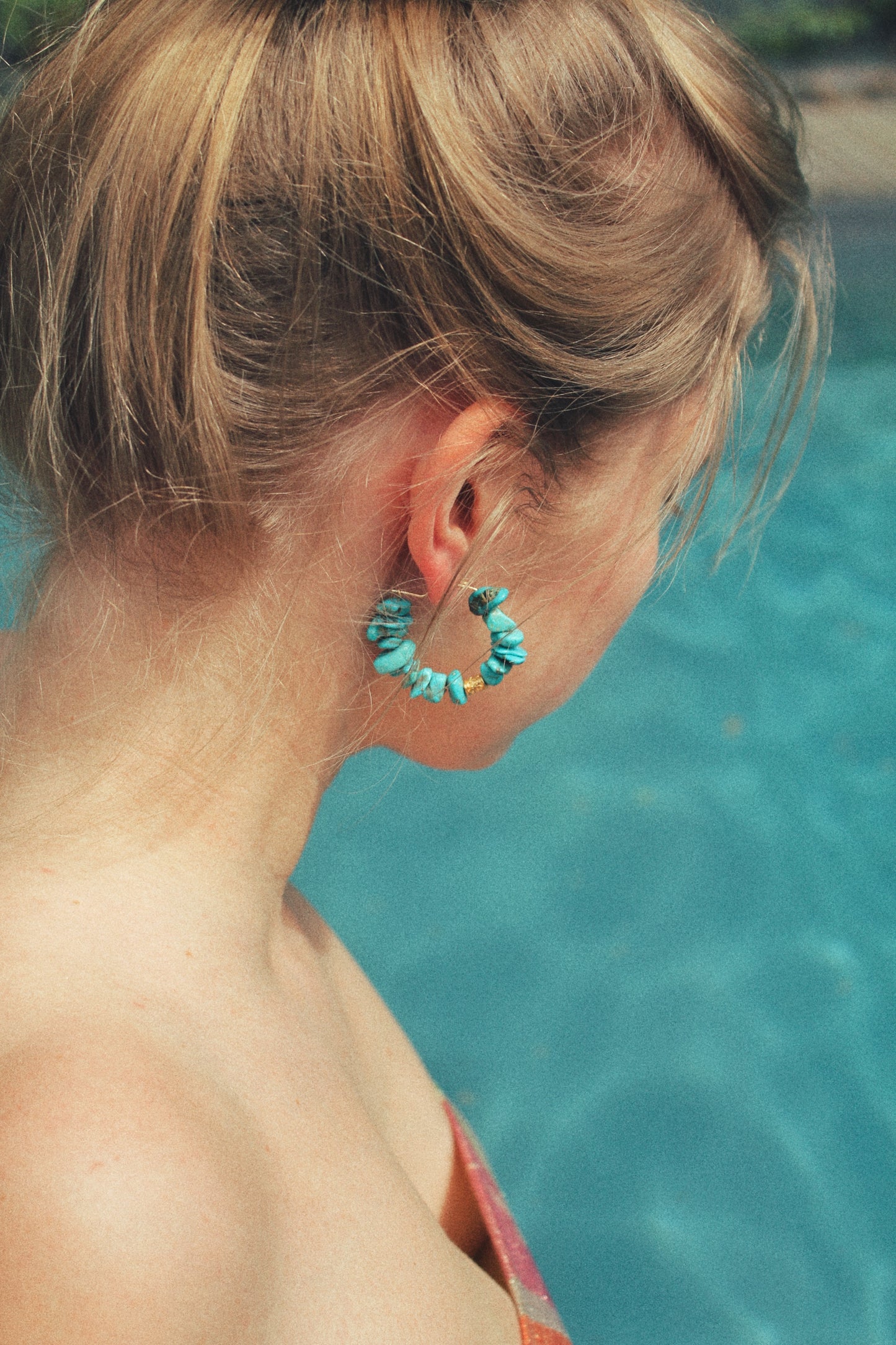 CRÉOLES EZRA TURQUOISE