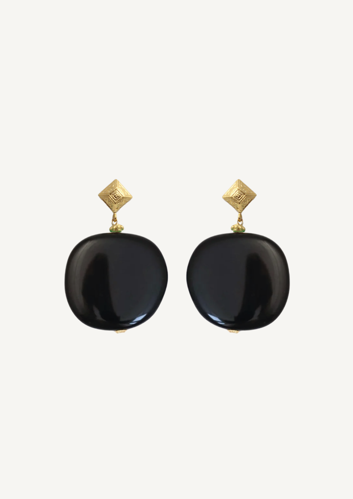 BOUCLES D'OREILLES EDGAR NOIRES