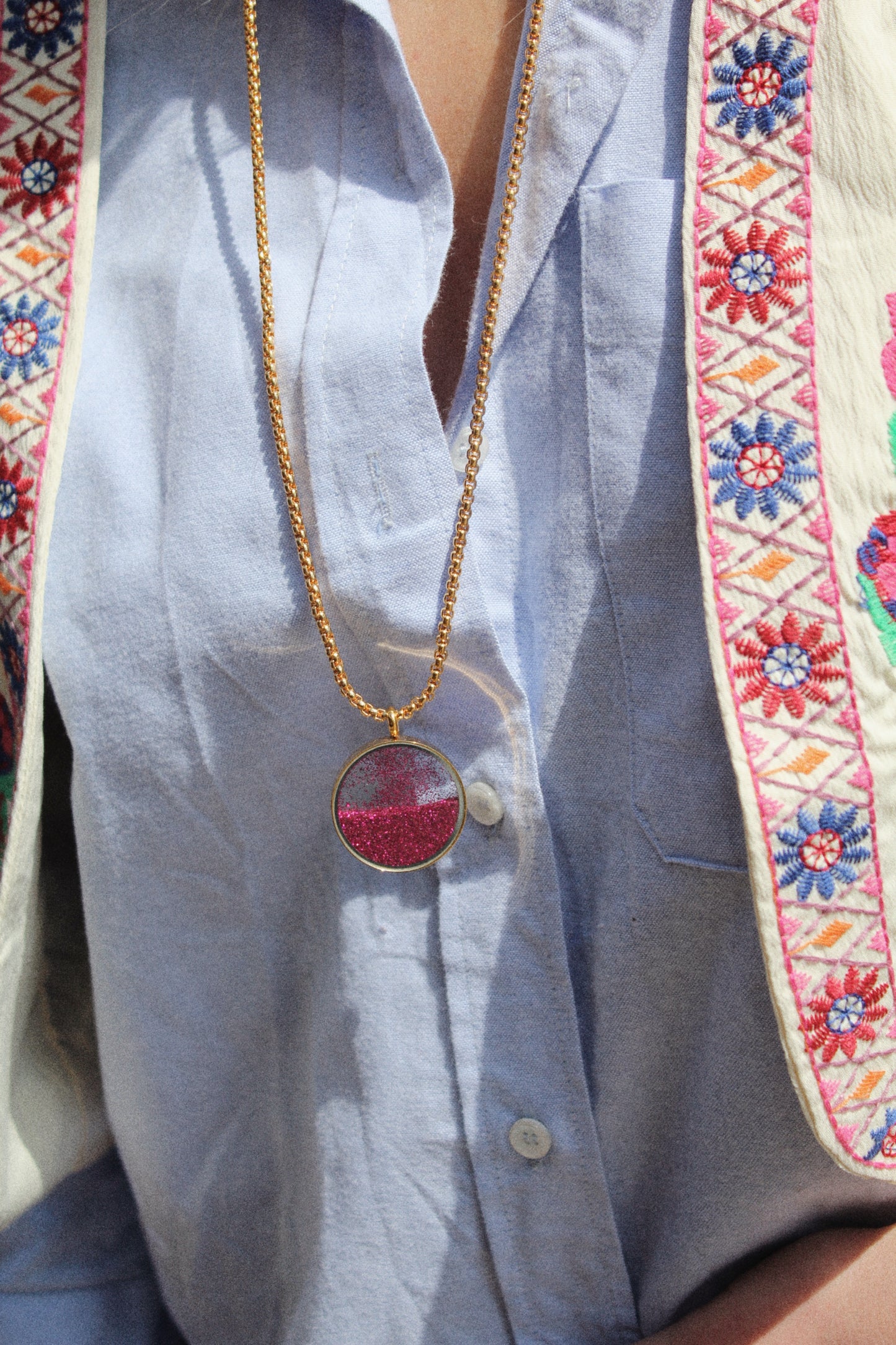 SAUTOIR LAZARE ROSE