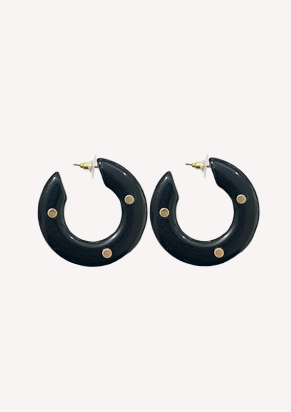 BOUCLES D'OREILLES SACHA NOIRES