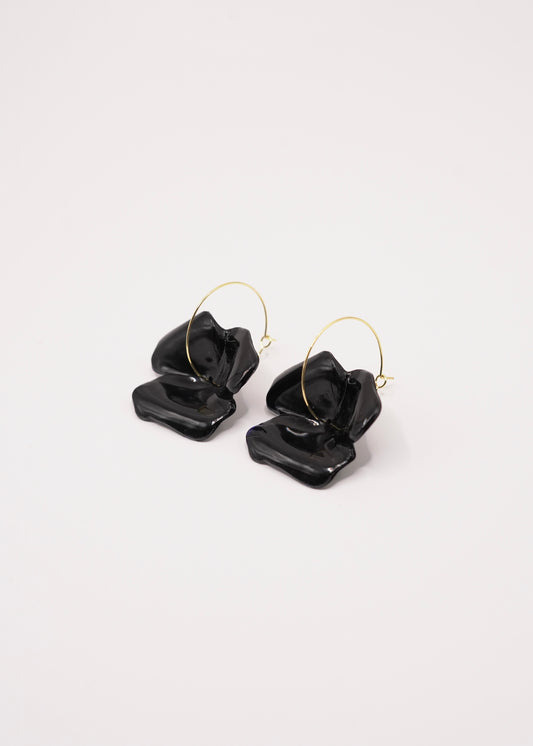 BOUCLES D'OREILLES EUGÈNE NOIRES