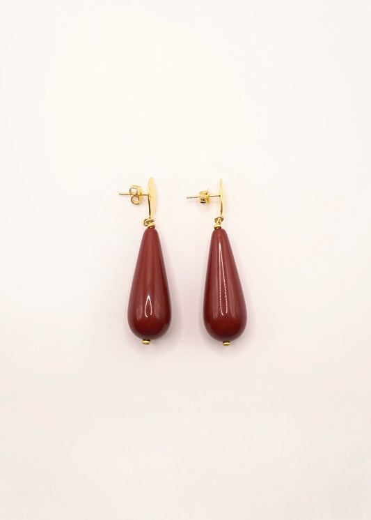 BOUCLES D'OREILLES EDGAR BORDEAUX