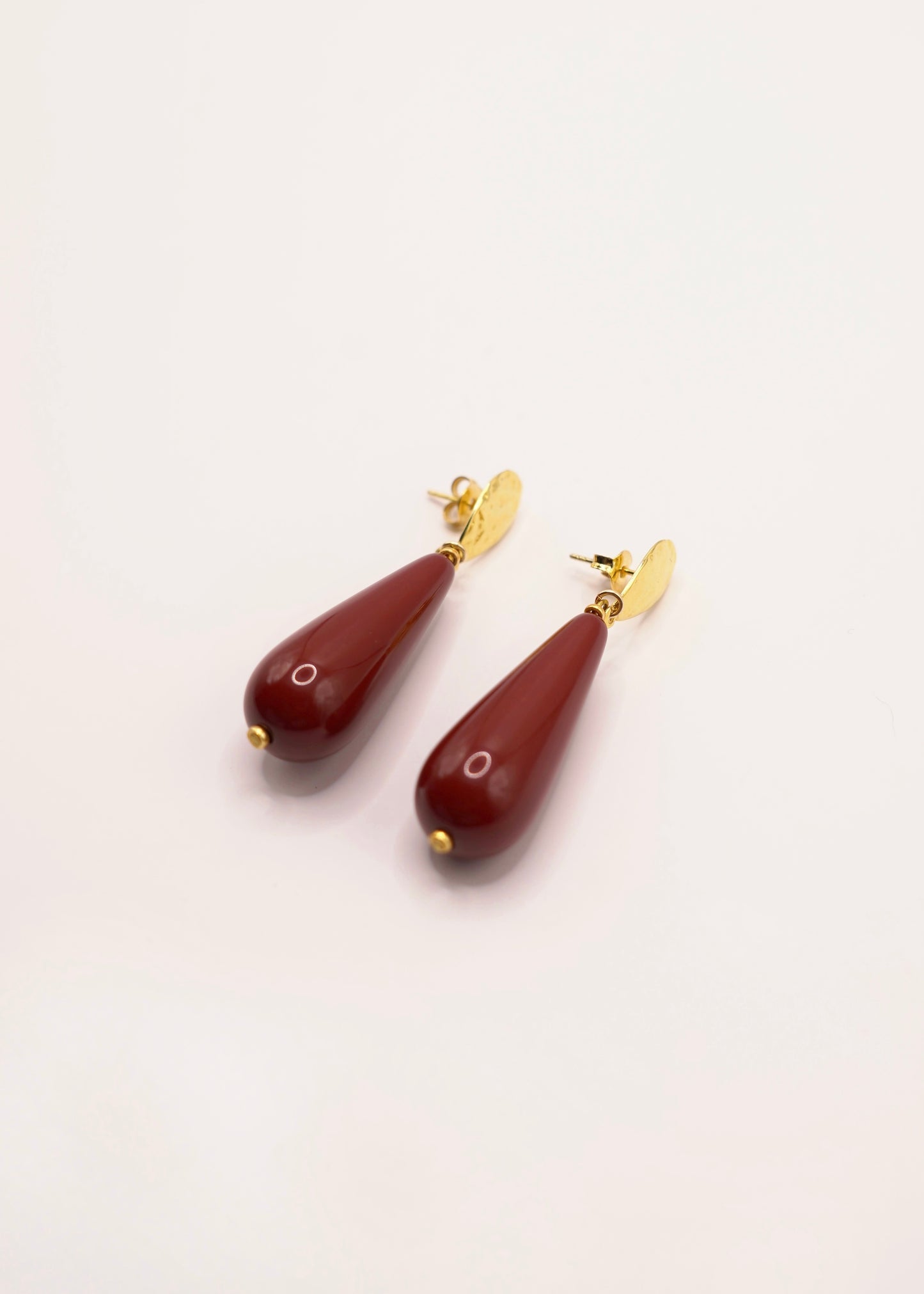 BOUCLES D'OREILLES EDGAR BORDEAUX